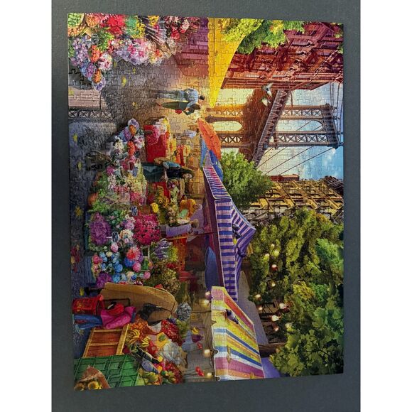 750 Piece Jigsaw Puzzle Cities in Color Brooklyn Flower Market - Picture 5 of 5